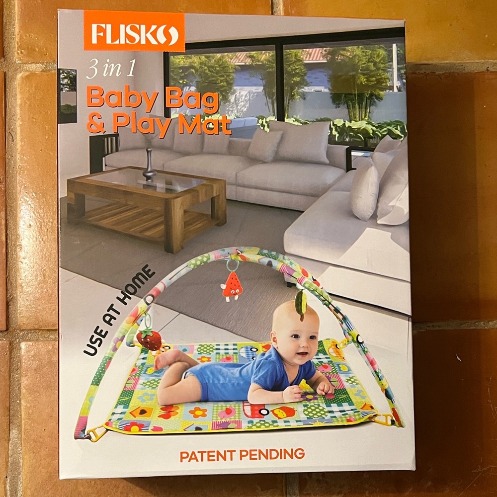3-in-1 Baby Bag & Play Mat - Colorful Design~ BRAND NEW